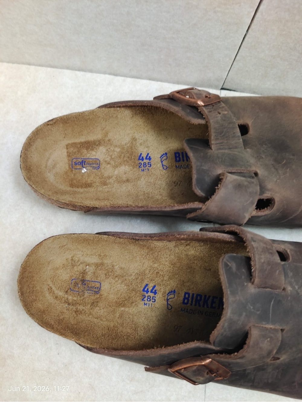 NWOB Birkenstock Boston Oiled Leather Soft Footbed Habana Shoes Men’s Sz 11 - Picture 3 of 5